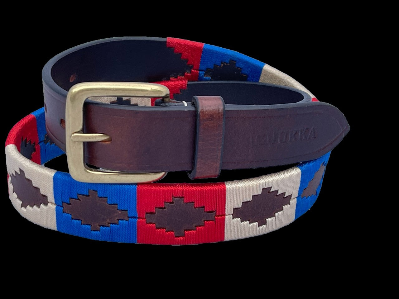 Chukka DIEGO Polo Belt (Red, Blue, Off White)