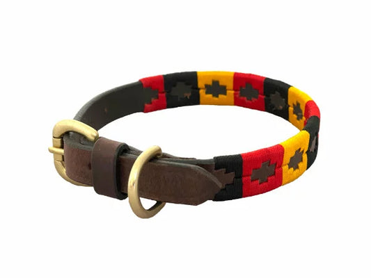 BR Polo Dog Collar (Red, Black, Yellow)