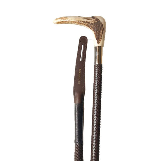 Hunt Crop Plaited Leather, Deer Hook