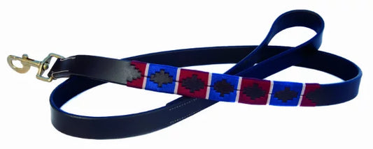 Chukka Polo Dog Lead (Choc, Navy, Champ Stripe)