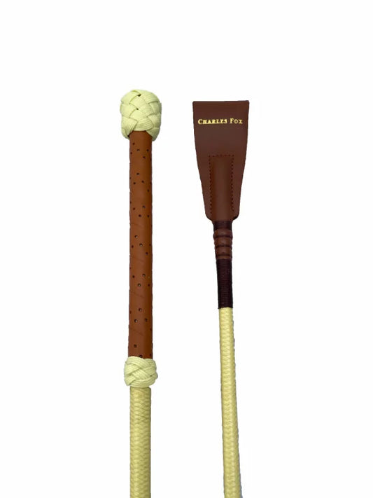 Field Whip Leather Handles & Keeper Plain Shaft 26"