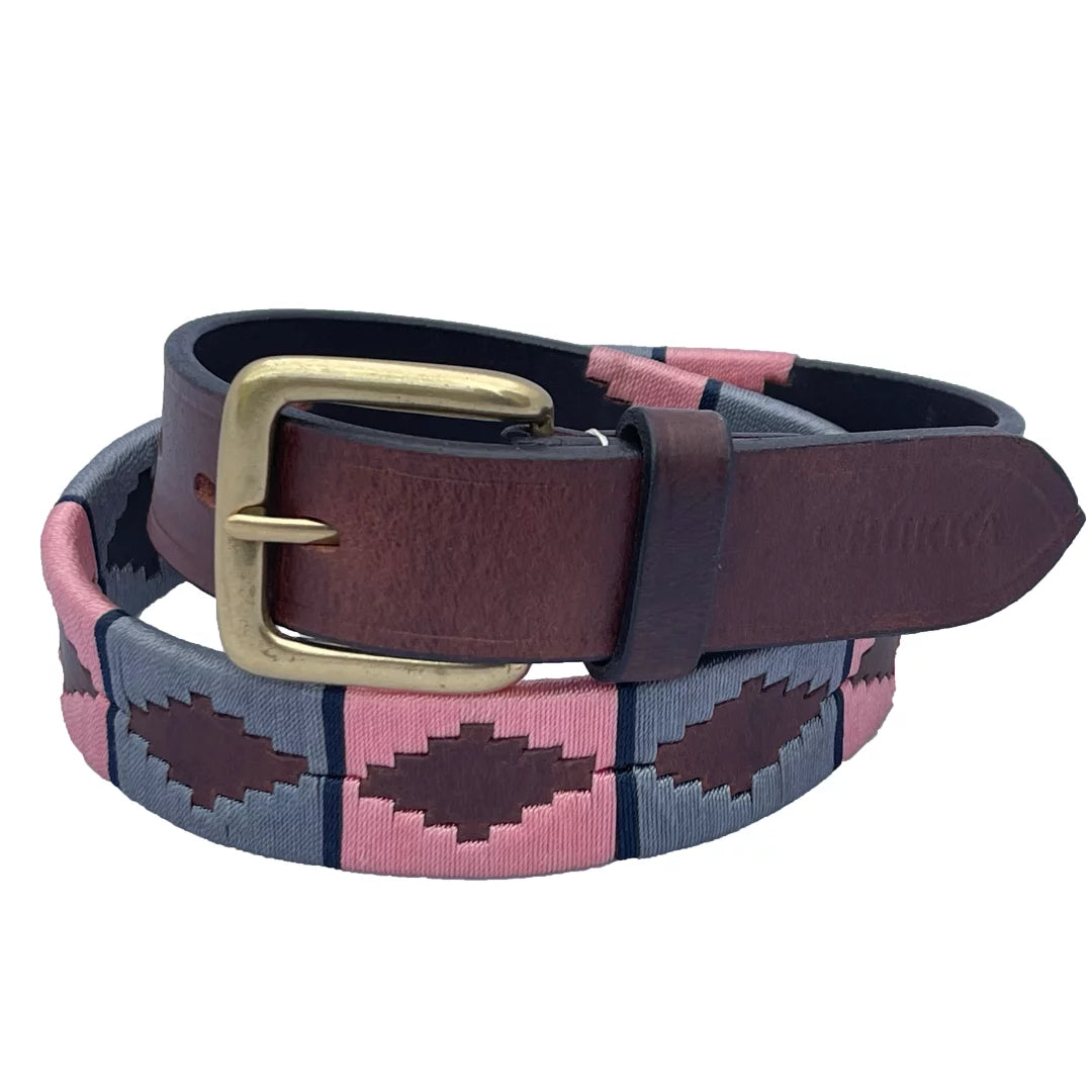 Chukka GLORIA Polo Belt (Baby Pink, Grey & Navy Stripe)