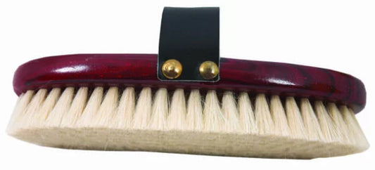 Body Brush Soft Goat Hair with Leather Strap