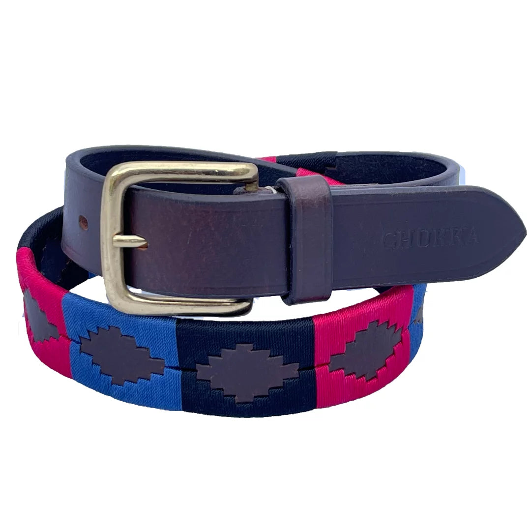 Chukka LUCIO Polo Belt (Hot Pink, Black, Turquoise)