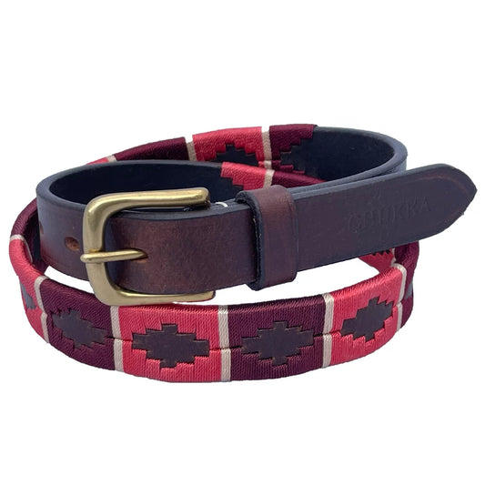 Chukka LUNA Polo Belt (Pink, Brown, Champ Stripe)