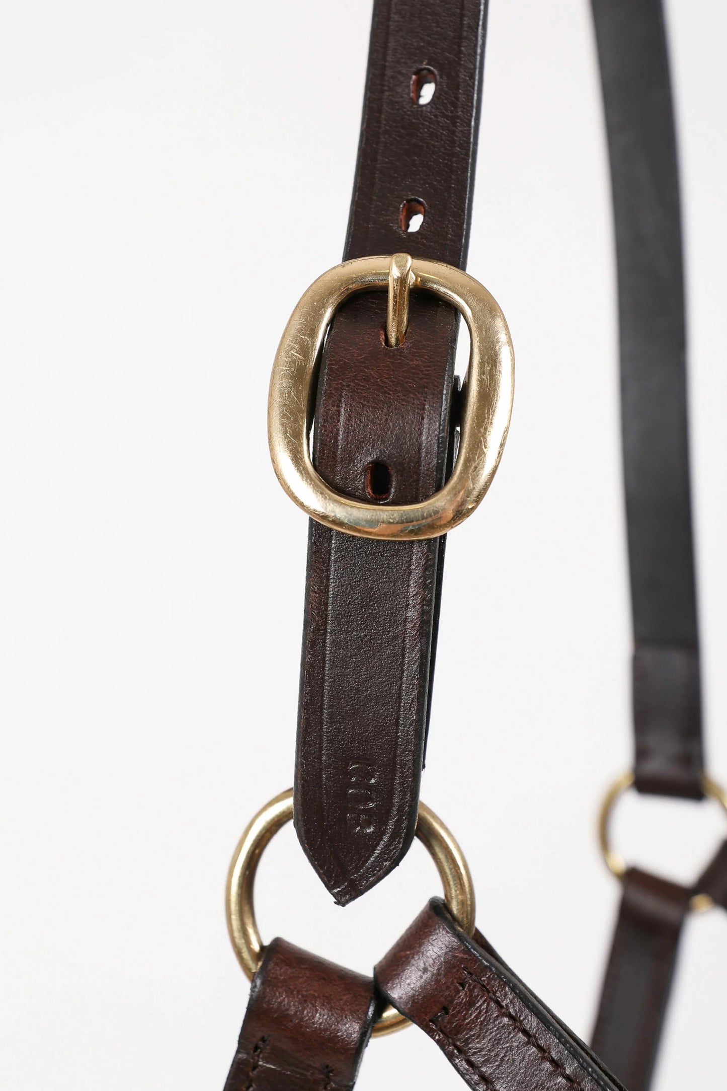 Breeze Up Full Grain Leather Headcollar Full (Rolled throat) Black or Brown