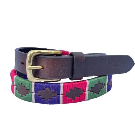 Chukka SOFIA Polo Belt SLIM (Hot Pink, Purple, Green, Champ )