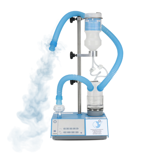 Ultrasonic nebuliser for respirable brine mist